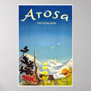 Arosa,Switzerland, Ski Travel Poster