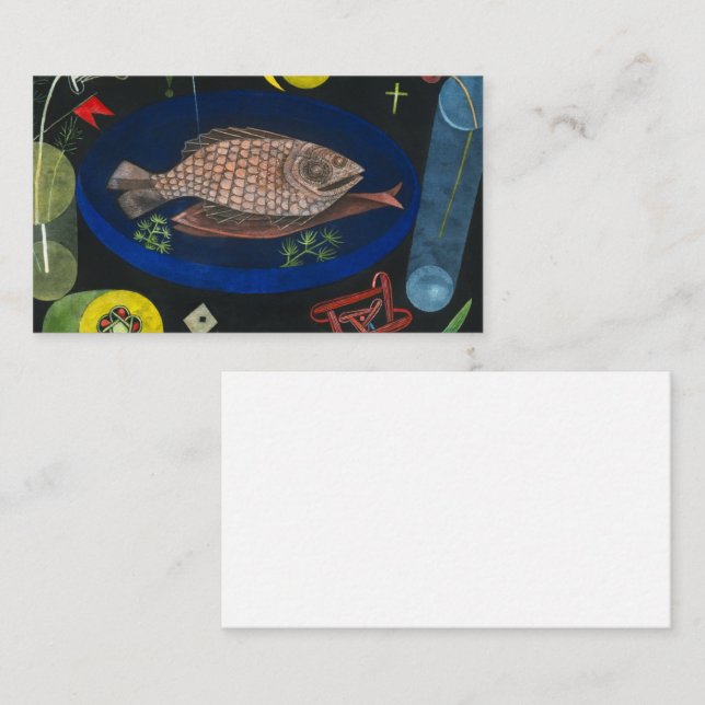 Around the Fish, 1926 by Paul Klee Visitenkarte (Vorne/Hinten)