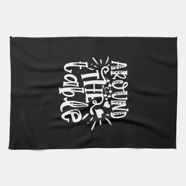 around the table geschirrtuch (Horizontal)