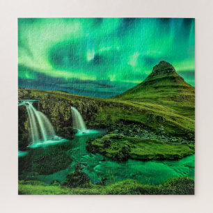 Aroura Borealis über Island Puzzle