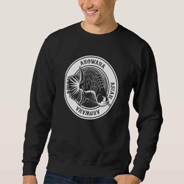 Arowana Tattoo Style Monster Fish Keeper Sweatshirt (Vorderseite)