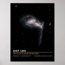 Arp 195 Atlas seltsamer Galaxien Poster