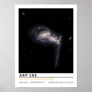 Arp 195 Galaxie Raumfahrt Bildung Poster
