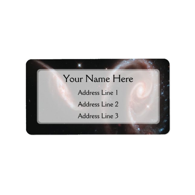 Arp 273 Galaxy Pair (Hubble Telescope) Adressaufkleber (Vorne)