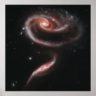 Arp 273 Interagierende Galaxien (Hubble Telescope) Poster