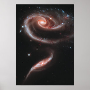 Arp 273 Interagierende Galaxien (Hubble Telescope) Poster