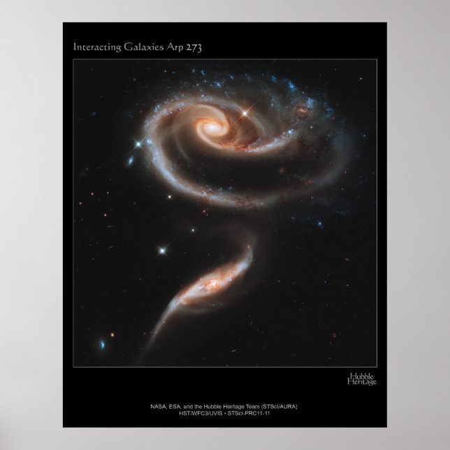 ARP-273 Interaktive Galaxien Poster (Vorne)