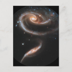 ARP-273 Interaktive Galaxien Postkarte