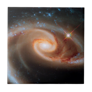 Arp 273 Rosen-Galaxien Hubble Weltraum-Foto Fliese