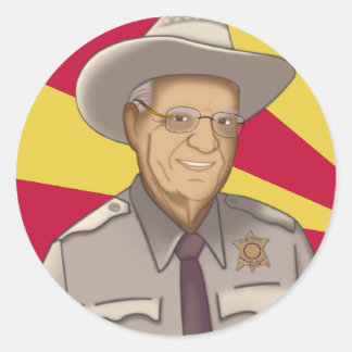 Arpaio: Willkommen in Arizona Runder Aufkleber