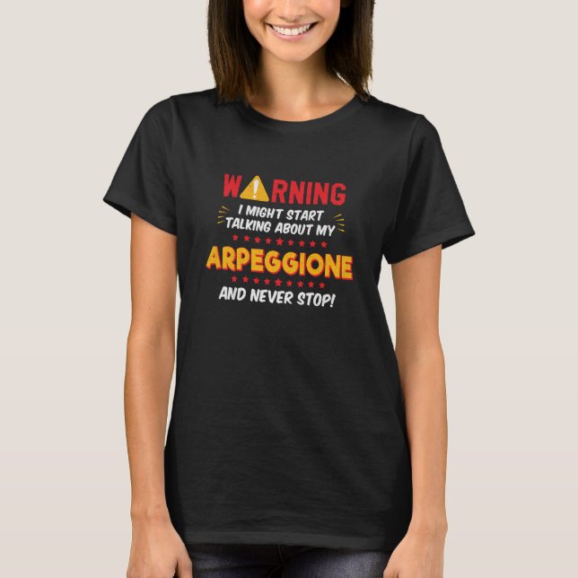 Arpeggione Player Joke Graphic T-Shirt (Vorderseite)