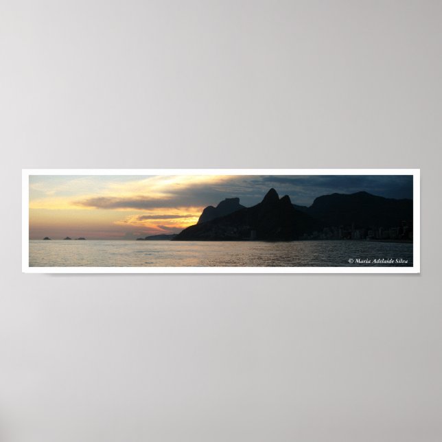 Arpoador Sunset Panorama Poster (Vorne)