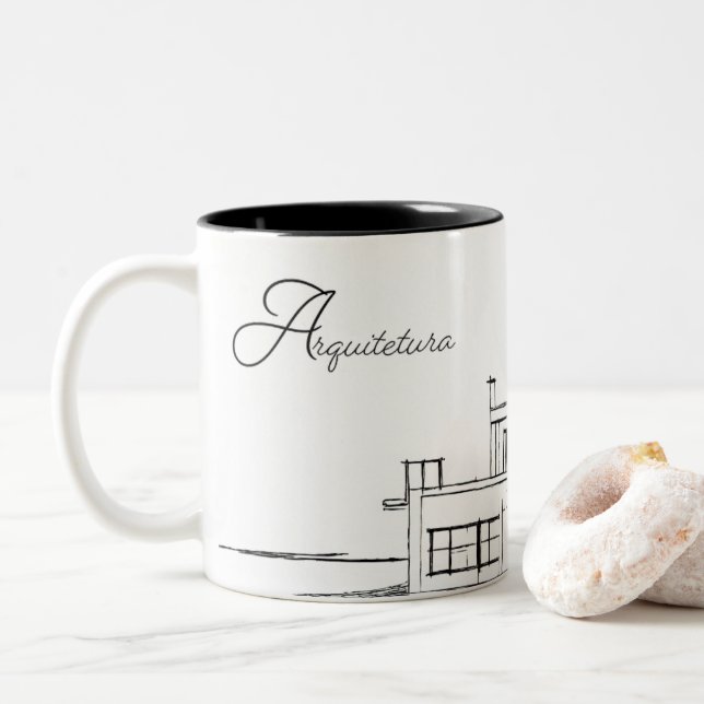 Arquitetura Zweifarbige Tasse (Mit Donut)