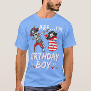 Arr I m 5 Birthday 5th Dabbing Skeleton Pirate T-Shirt