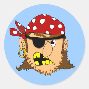 Arr Pirate Man Customizable Pirate Stuff Runder Aufkleber