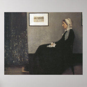 Arrangement in Grau und Schwarz - Whistlers Mutter Poster