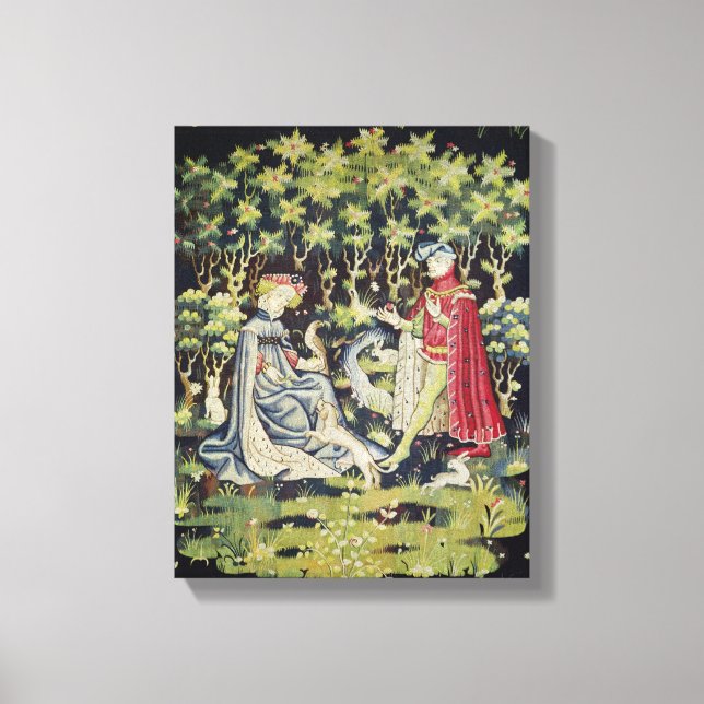 Arras Tapestry, Angebot des Herzens Leinwanddruck (Vorderseite)