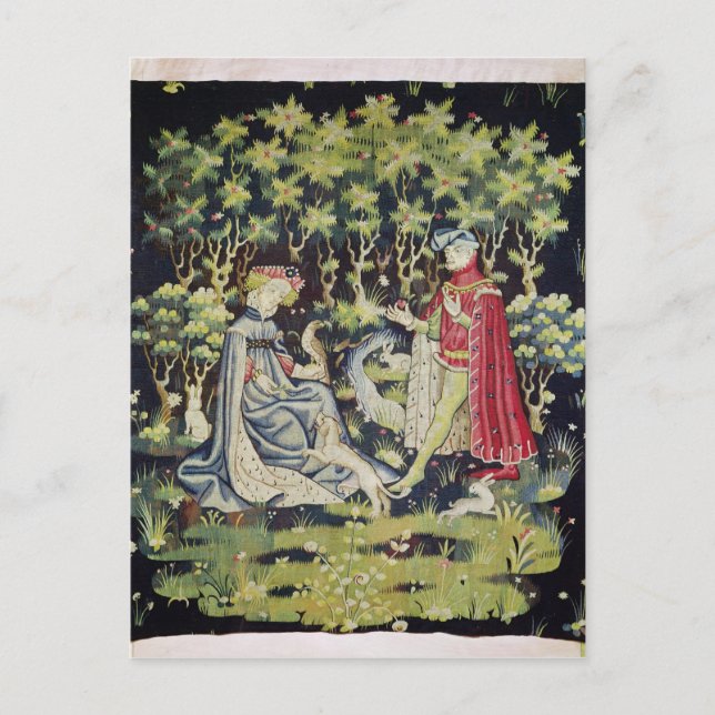 Arras Tapestry, Angebot des Herzens Postkarte (Vorderseite)