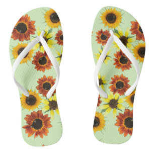 Array Farbige Sonnenblumen Blumen FlipFlops
