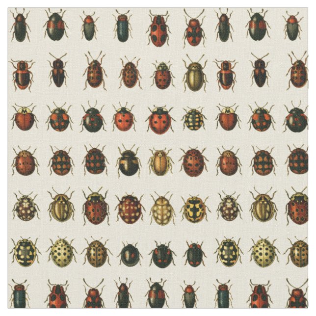 Array von Marienkäfern Stoff (Nahaufnahme)