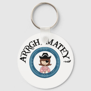 Arrgh Matey Pirate Girl Key Chain Schlüsselanhänger