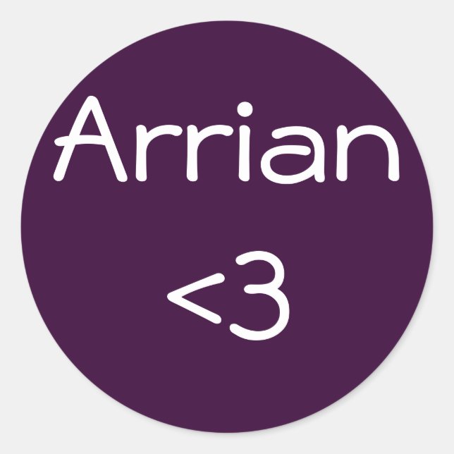 Arrian <3 Aufkleber (Vorderseite)