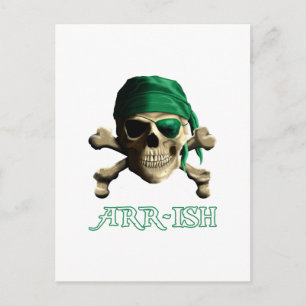 ARRish Funny Irish Pirate St. Patricks Day Postkarte