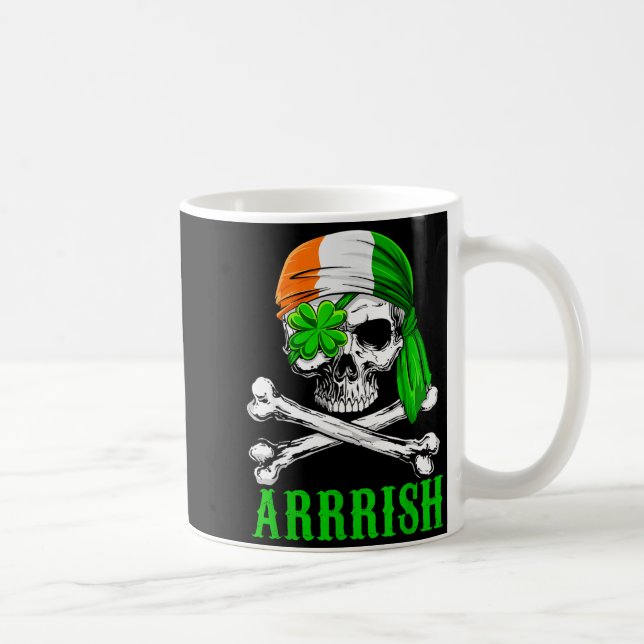 Arrish Irish Rate Skull St Patricks Day Clover Gif Kaffeetasse (Rechts)