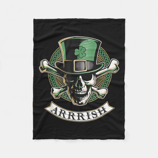 Arrish Irish Rate St Patricks Day, Rate Men Funny  Fleecedecke (Vorderseite)