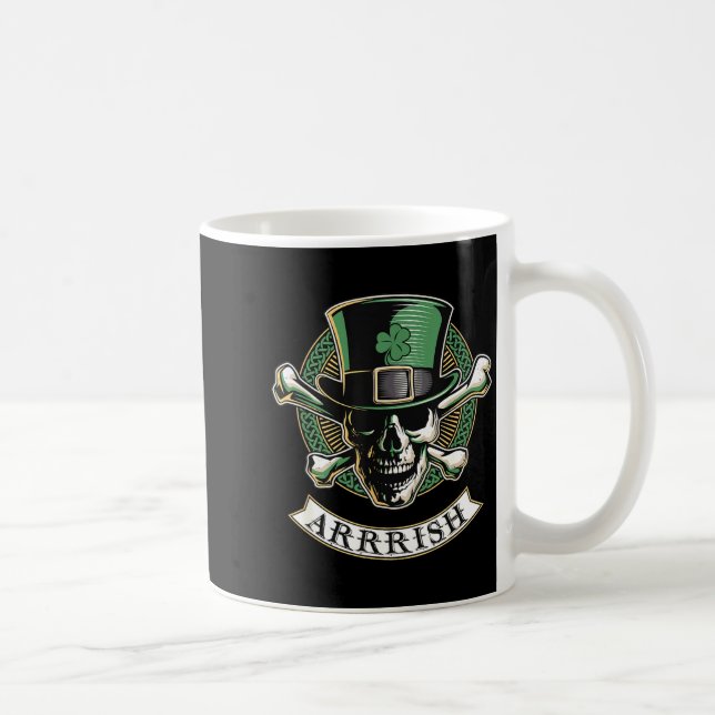 Arrish Irish Rate St Patricks Day, Rate Men Funny  Kaffeetasse (Rechts)
