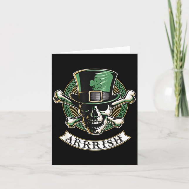 Arrish Irish Rate St Patricks Day, Rate Men Funny  Karte (Vorderseite)