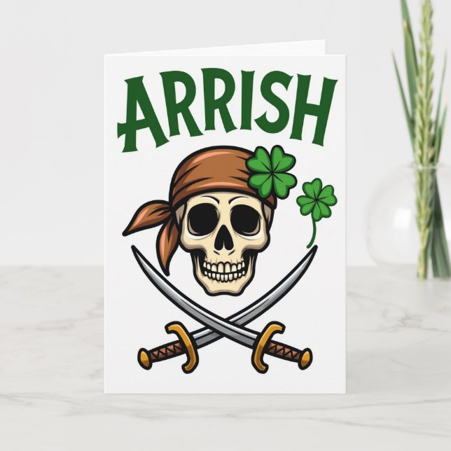 Arrish Piraten-Irisch Karte (Vorderseite)