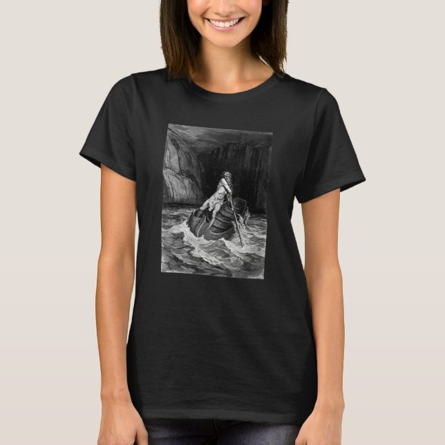 Arrival of Charon by Gustave Dore T-Shirt (Vorderseite)