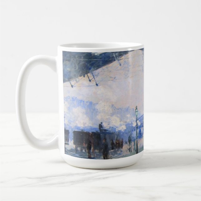 Arrival Of Normandy Train Painting Claude Monet Kaffeetasse (Links)