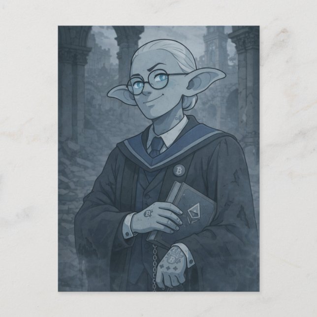 Arroganz / Professor / Universität Postkarte (Vorderseite)