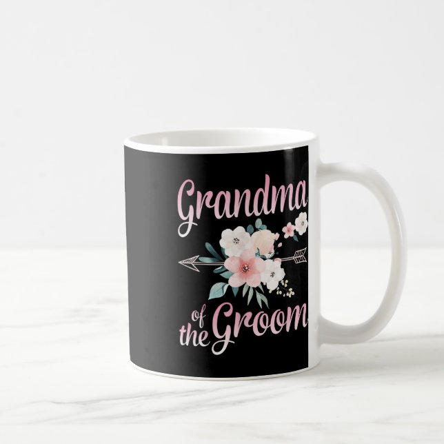 Arrow Blume glückliches Oma der Groom Bride Husb Kaffeetasse (Rechts)