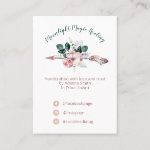 Arrow Boho Spell Jar Candle Kit Business Card Visitenkarte