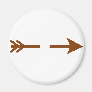 Arrow brawn brach das MUSEUM Zazzle zusammen Magnet