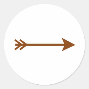 Arrow Brown gerade das MUSEUM Zazzle Geschenke Runder Aufkleber