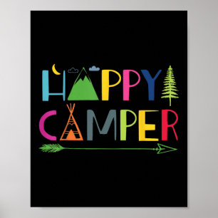Arrow Camper Happy Summer Camp Camping Geschenk Mä Poster