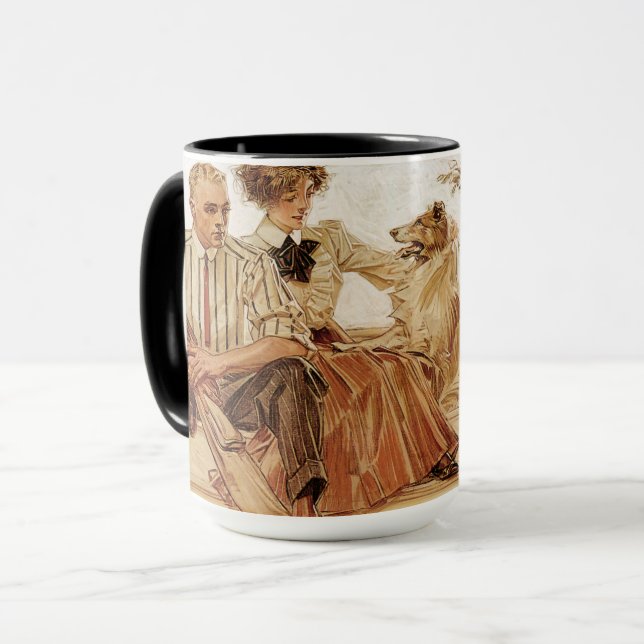 Arrow Collar Inserat, 1910 von Leyendecker Tasse (Vorderseite Links)