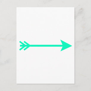 Arrow Cyan Straight the MUSEUM Zazzle Geschenke Postkarte