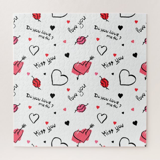 Arrow des Valentins Herz nahtlos Puzzle (Vertikal)