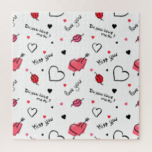 Arrow des Valentins Herz nahtlos Puzzle