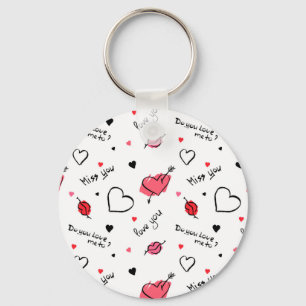 Arrow des Valentins Herz nahtlos Schlüsselanhänger