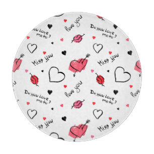 Arrow des Valentins Herz nahtlos Schneidebrett