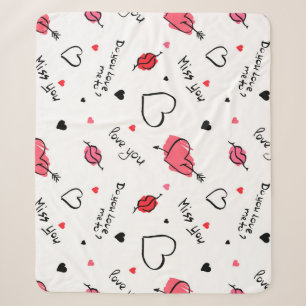 Arrow des Valentins Herz nahtlos Sherpadecke
