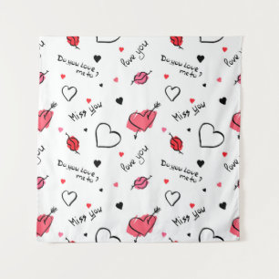 Arrow des Valentins Herz nahtlos Wandteppich
