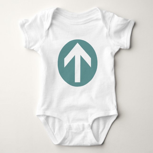 Arrow Disk Baby Strampler (Vorderseite)