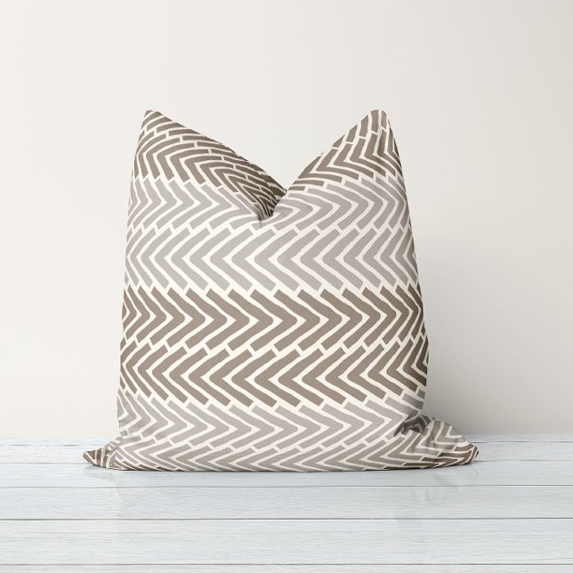 Arrow Flow Taupe Gray Throw Kissen (Von Creator hochgeladen)